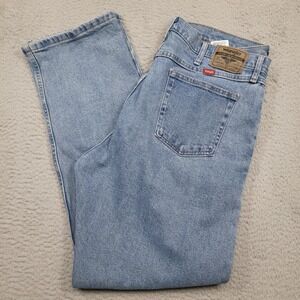 Wrangler Premium‎ Mens 38x32 (36x33.5) Quality Jeans Regular Fit Blue Denim